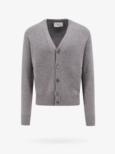 Shop Ami Alexandre Mattiussi Cardigan In Grey