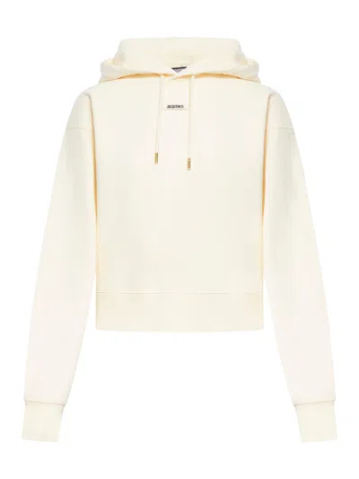 Shop Jacquemus Le Hoodie Gros Grain In Nude & Neutrals