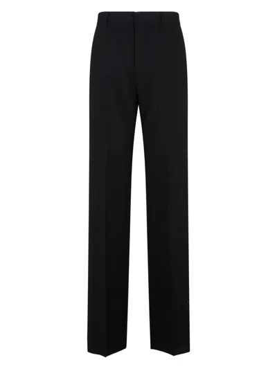 Givenchy Streamlined Wool Blend Trousers In Blue