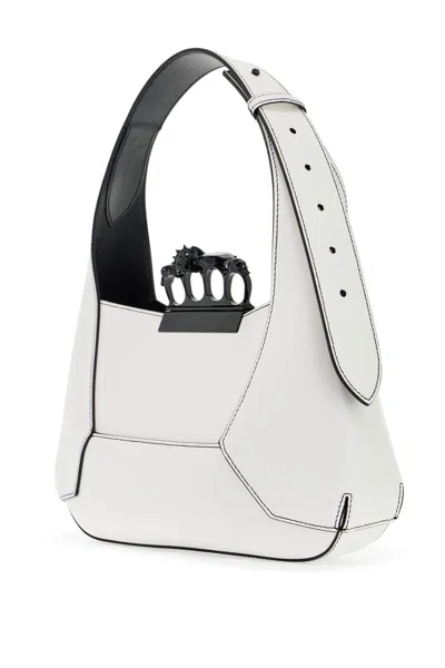 Alexander Mcqueen Mini Jewelled Handbag In Soft Ivory