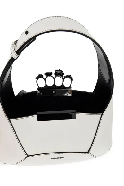 Alexander Mcqueen Mini Jewelled Handbag In Soft Ivory