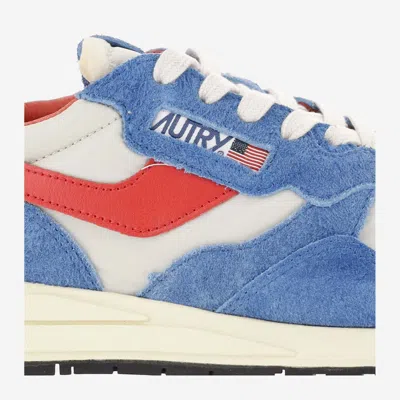 Shop Autry Reelwind Low Nylon And Suede Sneakers