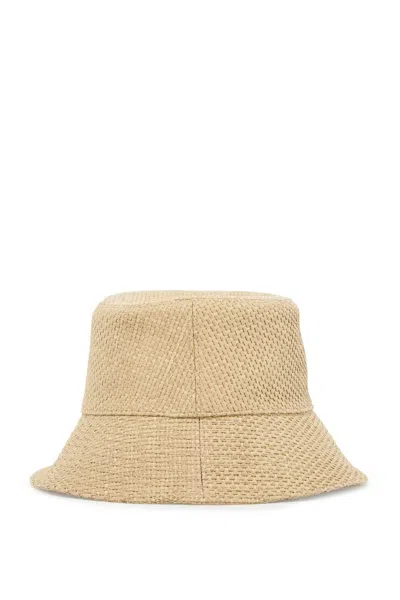 Shop Versace Raffia Bucket Hat For