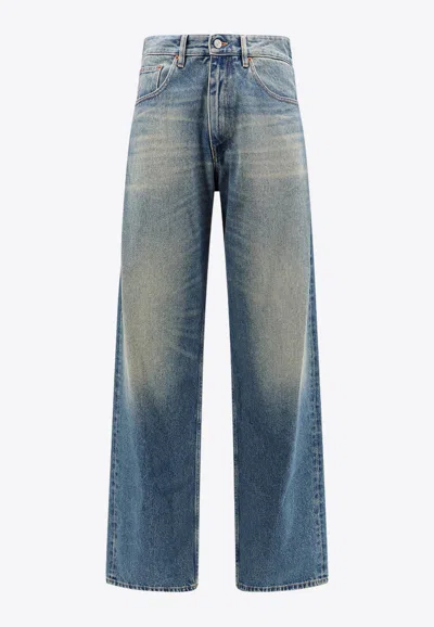 Shop Maison Margiela Basic Straight-leg Jeans In Blue