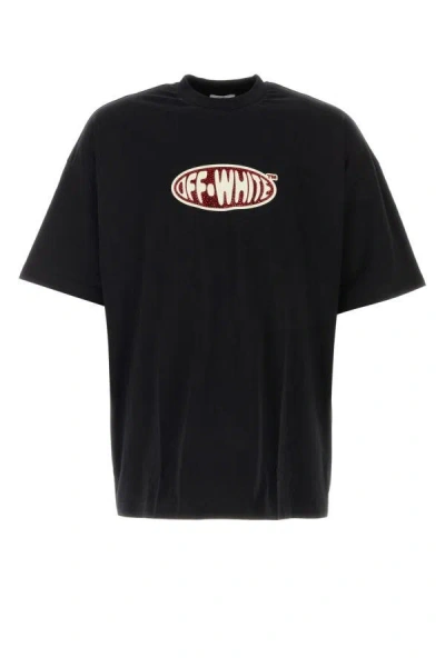 Off-white Crystal Round Logo Over T-shirt In Black