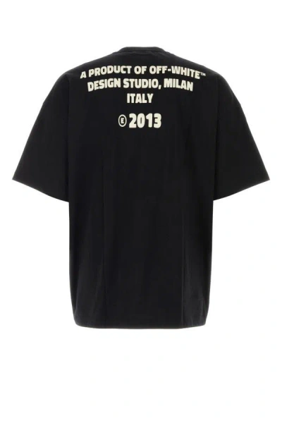 Off-white Crystal Round Logo Over T-shirt In Black
