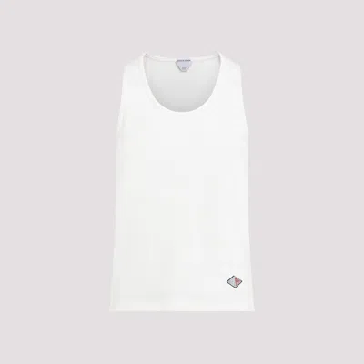 Shop Bottega Veneta Chalk White Cotton Tank Top
