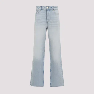 Ganni Izey Overdyead Heavy Denim Jeans In Metallic