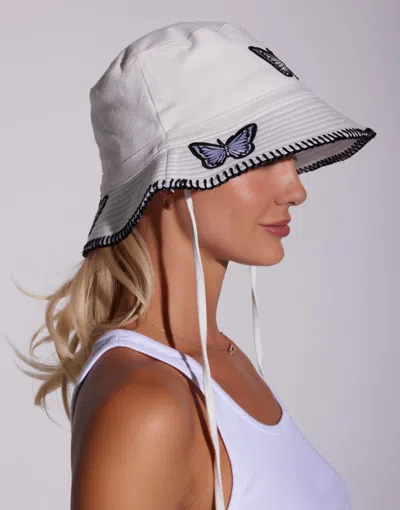 Lauren Moshi Aria Black & White Butterfly In White
