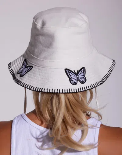 Lauren Moshi Aria Black & White Butterfly In White