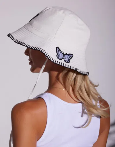 Lauren Moshi Aria Black & White Butterfly In White
