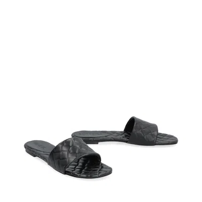Bottega Veneta Quilted Leather Flat Slide Sandals