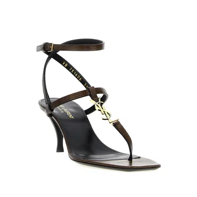 Saint Laurent Cassandra 60 Leather Sandals