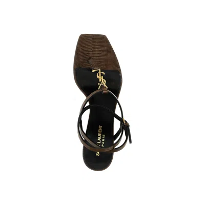 Saint Laurent Cassandra 60 Leather Sandals