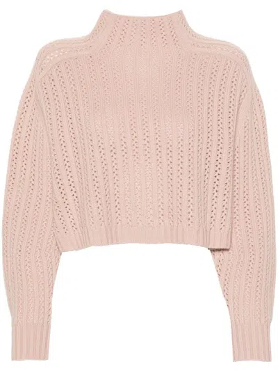 Shop Max Mara Wool And Cashmere Blend Sweater In Powder