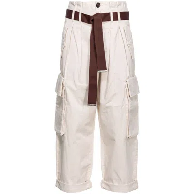 Shop Pinko Pants In Neutrals