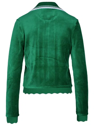Casablanca Cotton Blend Sweatshirt Side Pockets In Green