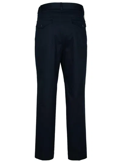 Moncler Navy Cotton Trousers In Blue