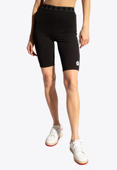 Shop Kenzo Boke Flower Biker Shorts In Black