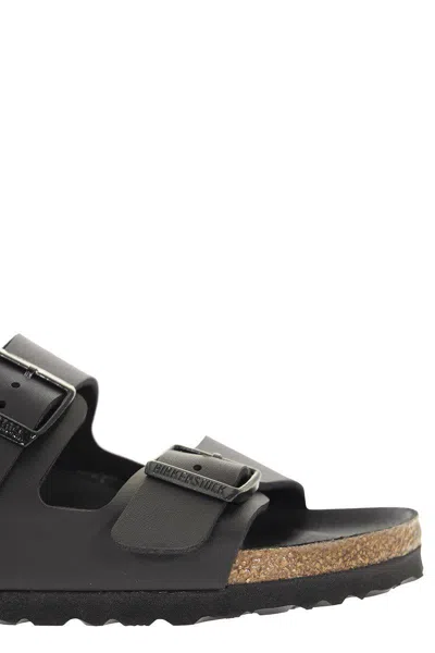 Birkenstock Arizona Patent Leather Slides In Black