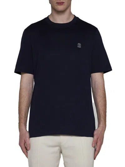 Shop Brunello Cucinelli T-shirts And Polos In Blue