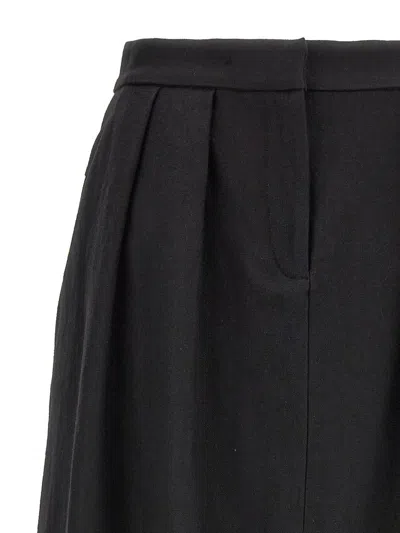 Shop Fabiana Filippi Wool Midi Skirt In Black