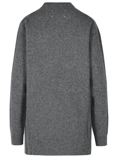 Maison Margiela Wool Sweater 'over' Crew Neck In Grey