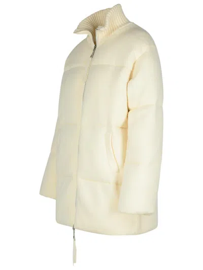 P.a.r.o.s.h 'last' Cream Wool Blend Down Jacket In Beige