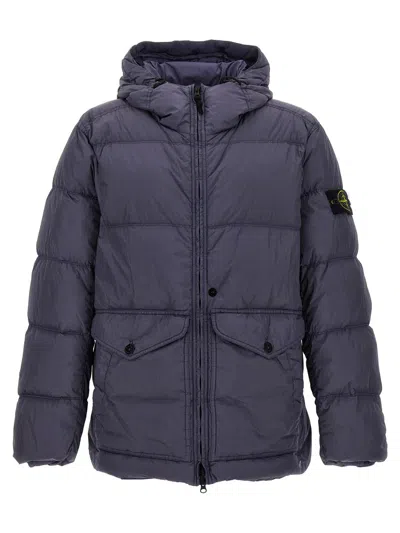 Shop Stone Island 'garment Dyed Crinkle Reps R-ny Down' Down Jacket In Gray