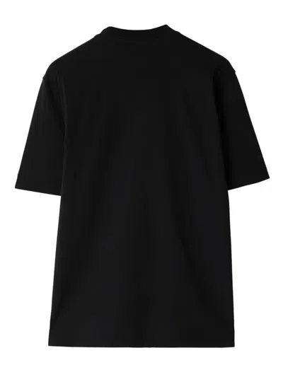 Shop Burberry T-shirts And Polos In Black