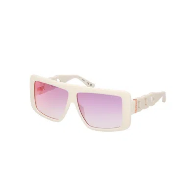 Shop Guess Sunglasses In White