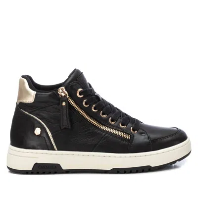 Xti Women's Leather High Top Sneakers In Black In Black