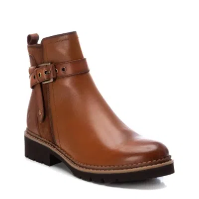 Xti Women's Carmela Leather Booties In Camel In Brown