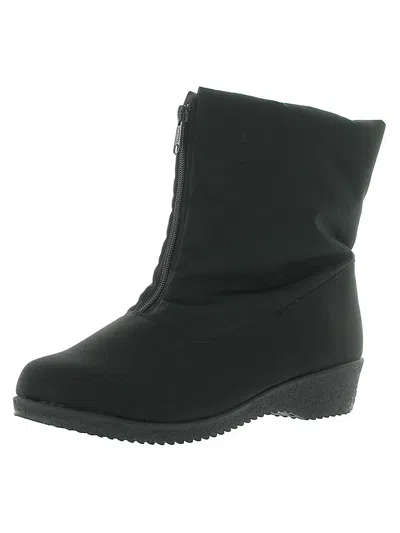 Toe Warmers Jennifer Womens Waterproof Zipped Winter Boots In Black