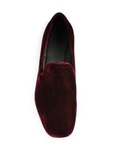 Shop Vince Bray Velvet Smoking Loafers In Black