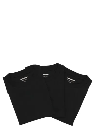 Jil Sander 3-pack T-shirt In Black
