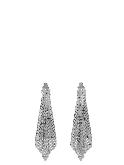 Shop Rabanne Paco  'pixel Flow' Earrings In Silver