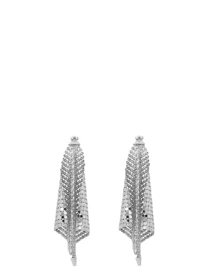 Shop Rabanne Paco  'pixel Flow' Earrings In Silver