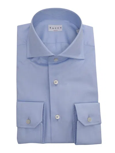 Shop Xacus Shirt In Azzurro