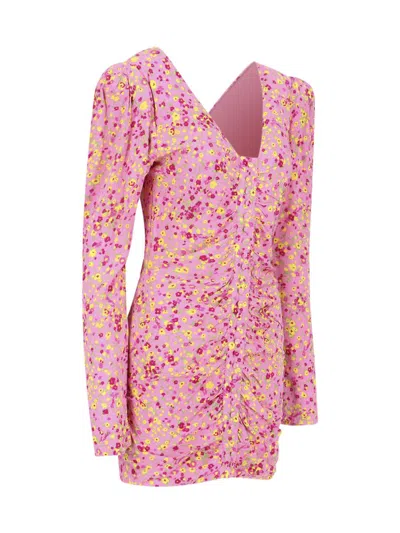 Rotate Birger Christensen Rotate By Birger Christensen Floral Mini Dress In Pink