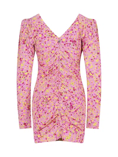 Rotate Birger Christensen Rotate By Birger Christensen Floral Mini Dress In Pink
