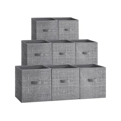Breebe Set Of 8 Storage Cubes S Cattail Gray