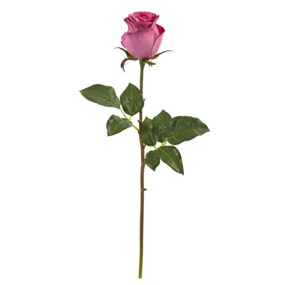 Homplanti 21" Rose Bud Artificial Flower (set Of 6)