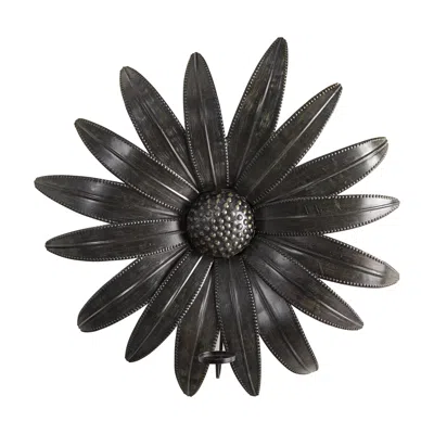 Homplanti 30" X 30" Metal Daisy Sconce Candle Holder Wall Art Decor