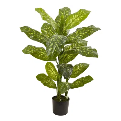 Homplanti 4' Dieffenbachia Plant (real Touch) W/19 Lvs