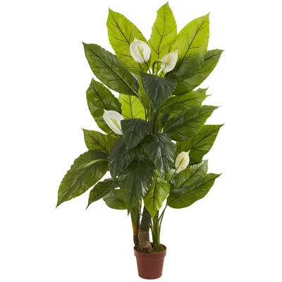 Homplanti 4.5' Spathyfillum Plant (real Touch)
