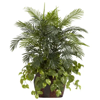 Homplanti 3.5' Double Areca W/vase & Pothos