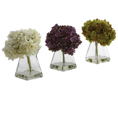 Homplanti Hydrangea W/vase (set Of 3)
