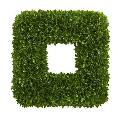 Homplanti 17" Tea Leaf Square Wreath Uv Resistant (indoor/outdoor)