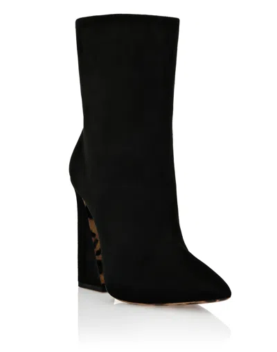 Philipp Plein Bootie High Heels Leopard In Black